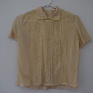 Vintage 1950's Blouse (pale blush color)